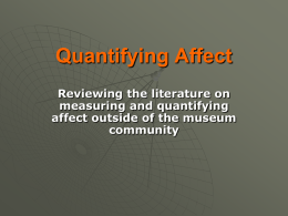 Quantifying Affect