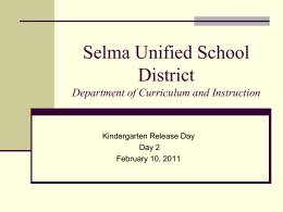 Running Record Training - Selma Unified School District