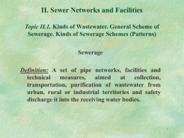 II. Sewer Networks and Facilities Topic II.1. Kinds of