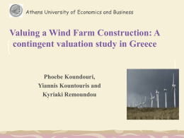Valuing a Wind Farm Construction: A contingent valuation
