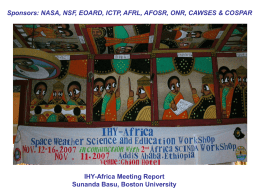 IHY-Africa Meeting Report - Sunanda Basu, Boston University