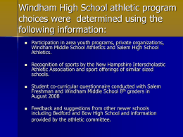 PowerPoint Presentation - Windham High School Athletics