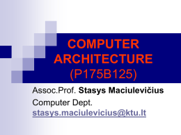 &Scaron;iuolaikinių kompiuterių architektūra