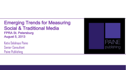 Emerging Trends for Measuring Social & Traditional