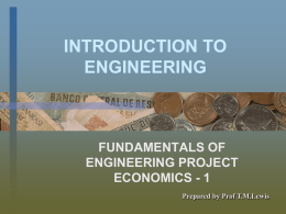 Pre-Engineering Introduction to Engineering Lecture 1