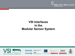 VSI Interfaces in the Modular Sensor System
