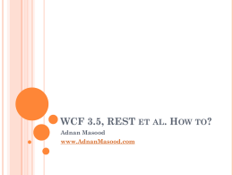 WCF REST - Adnan Masood