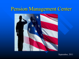 The Consolidation Story Pension Maintenance Center