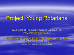 Project: Young Rotarian