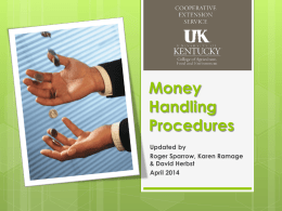 Money Handling Procedures