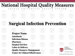 Surgical Infection Prevention
