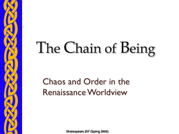 The Chain of Being