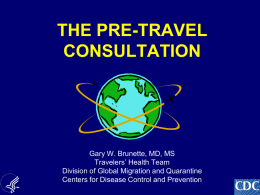 CDC Travel Slides - Center for Global Health