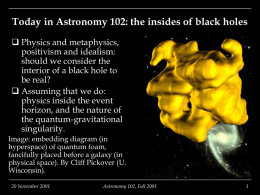 Today in Astronomy 102: the insides of black holes