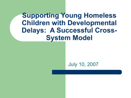 Supporting Young Homeless Children with Developmental