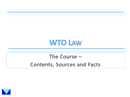 WTO Law - uni