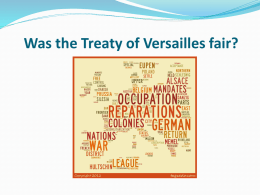 Was the Treaty of Versailles fair?