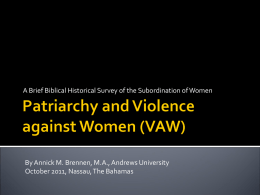 Patriarchy and Violence against Women