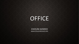 WINDOWS - Welcome to Choum Ahmed