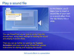 Playing sound files