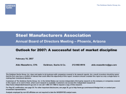 Current Conditions and Outlook For Steel