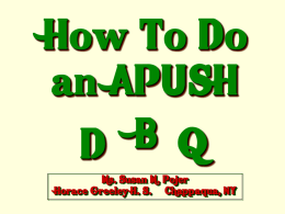 How To Do an AHAP DNQ
