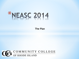 NEASC 2014 - Community College of Rhode Island