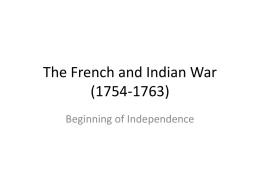 The French and Indian War (1754