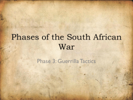 Phases of the South African War