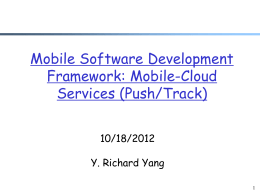 Operating System Support for Mobile Devices