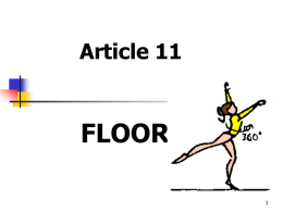 Floor Exercise - Manitoba Gymnastics