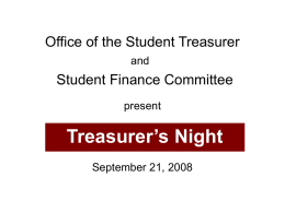 Office of the Student Treasurer