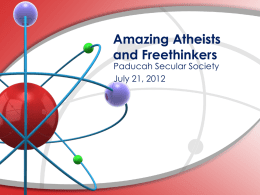 Famous Atheists and Freethinkers