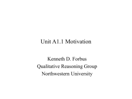 Unit A1.1 Motivation - Northwestern University