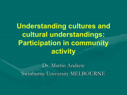 Participation in community activity: How students come to