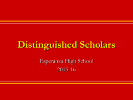 Distinguished Scholars