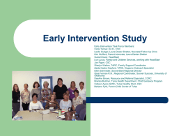 Early Intervention Study