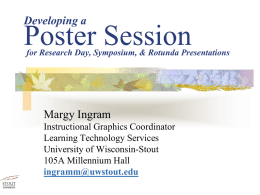 Developing a Poster Session - UW