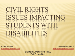 Civil Rights Issues Impacting Students with Disabilities