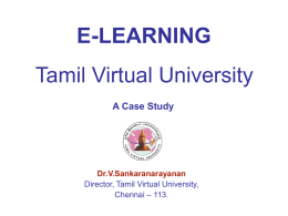 Tamil Virtual University - The Energy and Resources Institute