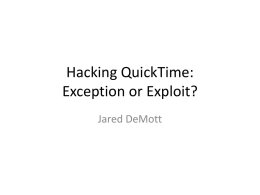 Exception or exploit?