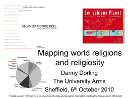 Mapping world religions and religiosity