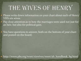 The Wives of Henry - Forest Hills Local School District