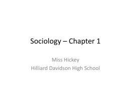 Sociology – Chapter 1