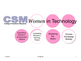 Women in Technology - College of Southern Maryland