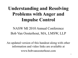 Understanding and Resolving Problems with Anger and