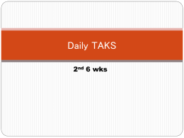 Daily TAKS - Canyon ISD