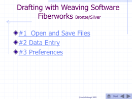Drafting with Weaving Software