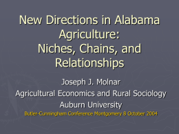 New Directions in Alabama Agriculture: Niches, Chains, and