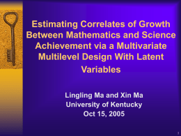 Estimating Correlates of Growth Between Mathematics and